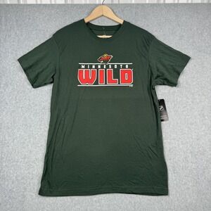 Minnesota Wild T Shirt Mens M Green NHL Hockey Short Sleeve Logo Tee Gift NEW
